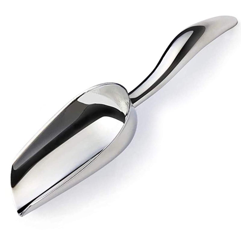 JBscoop Metal Ice Scoop Stainless Steel, Popcorn Scoop, 9.4 Inch Dog Food Scoop Popcorn for Party Wedding, Heavy Duty Dishwasher Safe - Image 1